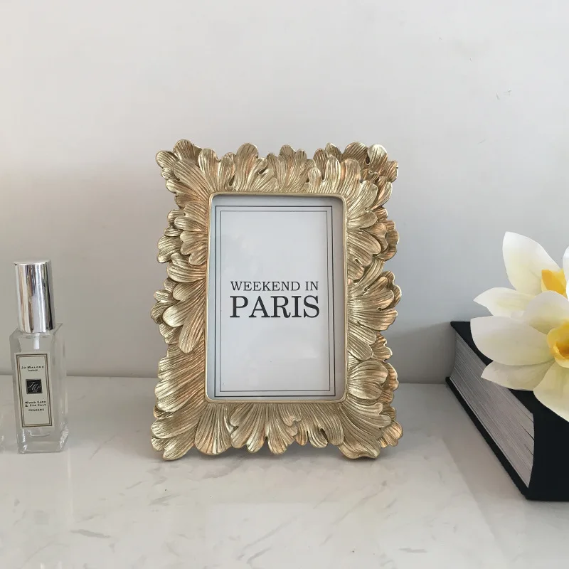

Mutihome Home Decor Items Resin Handicrafts European Retro American Leaves 6-inch Photo Frame Picture Frame Home Decoration
