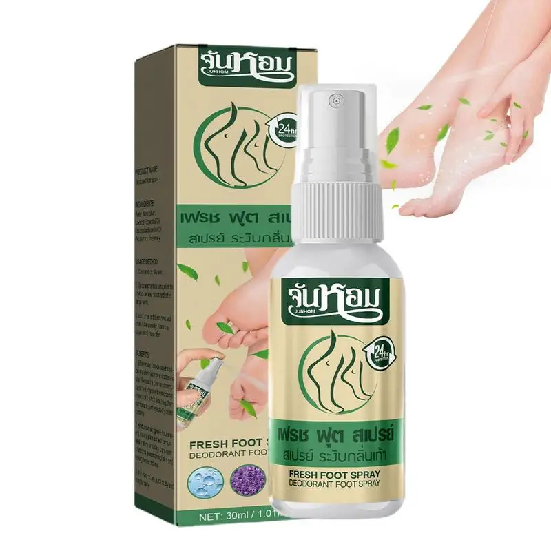 30ml Foot Odor Spray Shoe Sock Deodorant Spray Feet Care Antiperspirant Feet Spray Anti-sweat Spray Liquid Foot Care Products