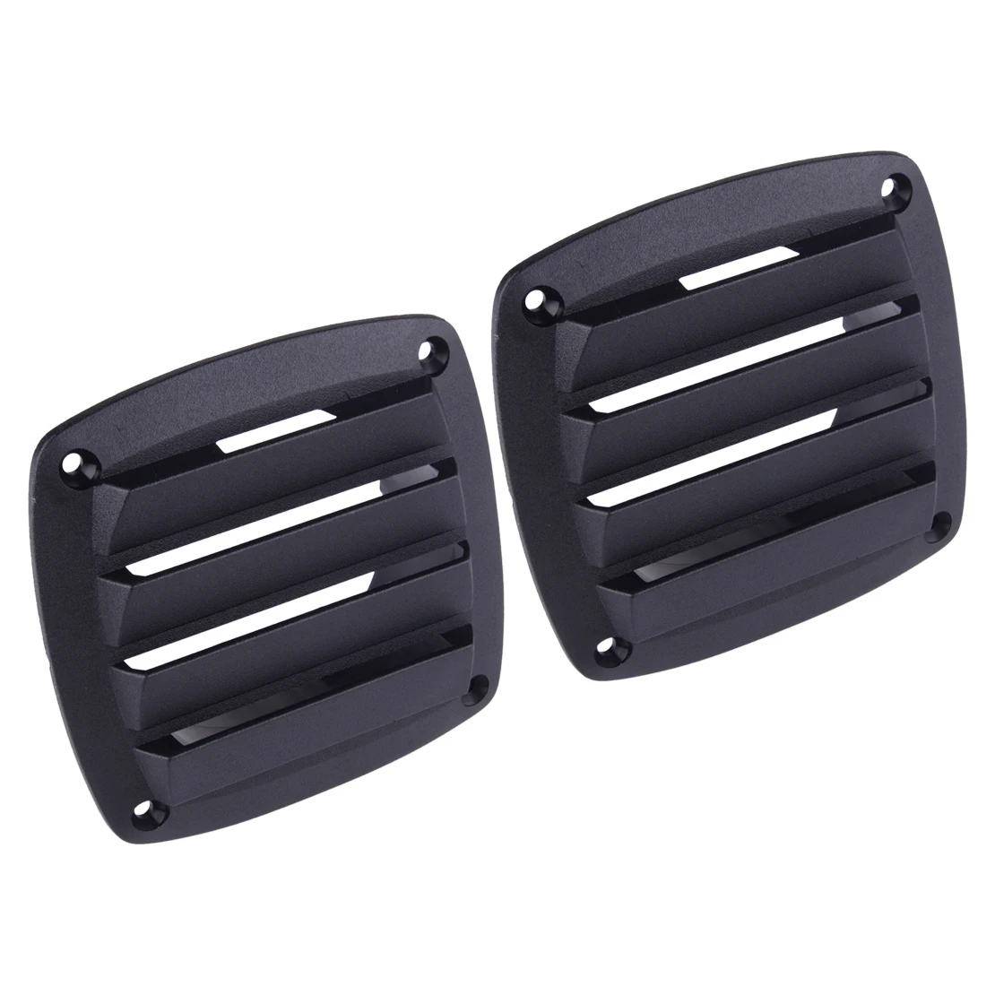 

2pcs Durable 4" Hose Marine Louvered Air Vent Boat Yacht Caravan Hull Outlet Grille Ventilation Black ABS