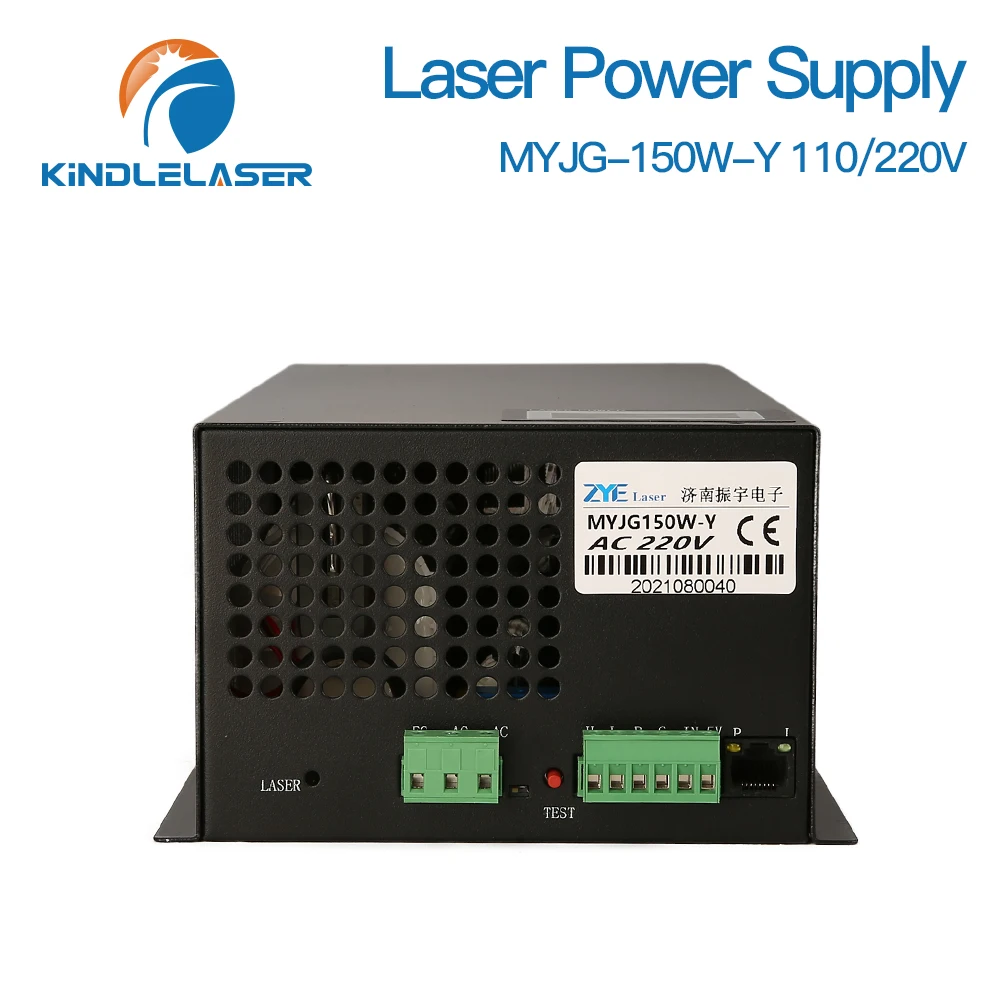 Kindlelaser MYJG-150W Laser Power Supply Source 110/220V With Display Screen for Co2 Laser Tube Cutting Machine Source