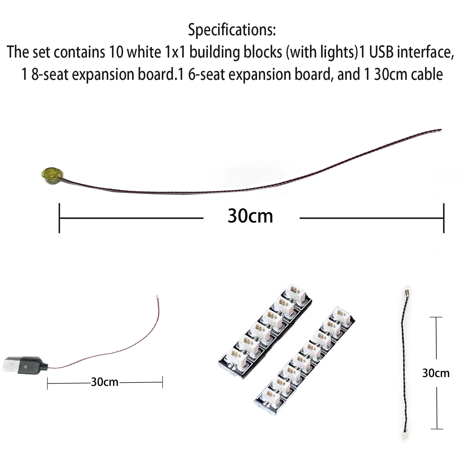 LYBMTWF 10pcs 1X1 Kit de iluminação de bloco de construção de luz redonda, tijolos de iluminação LED, iluminação de bloco de construção DIY, ilumina sua construção