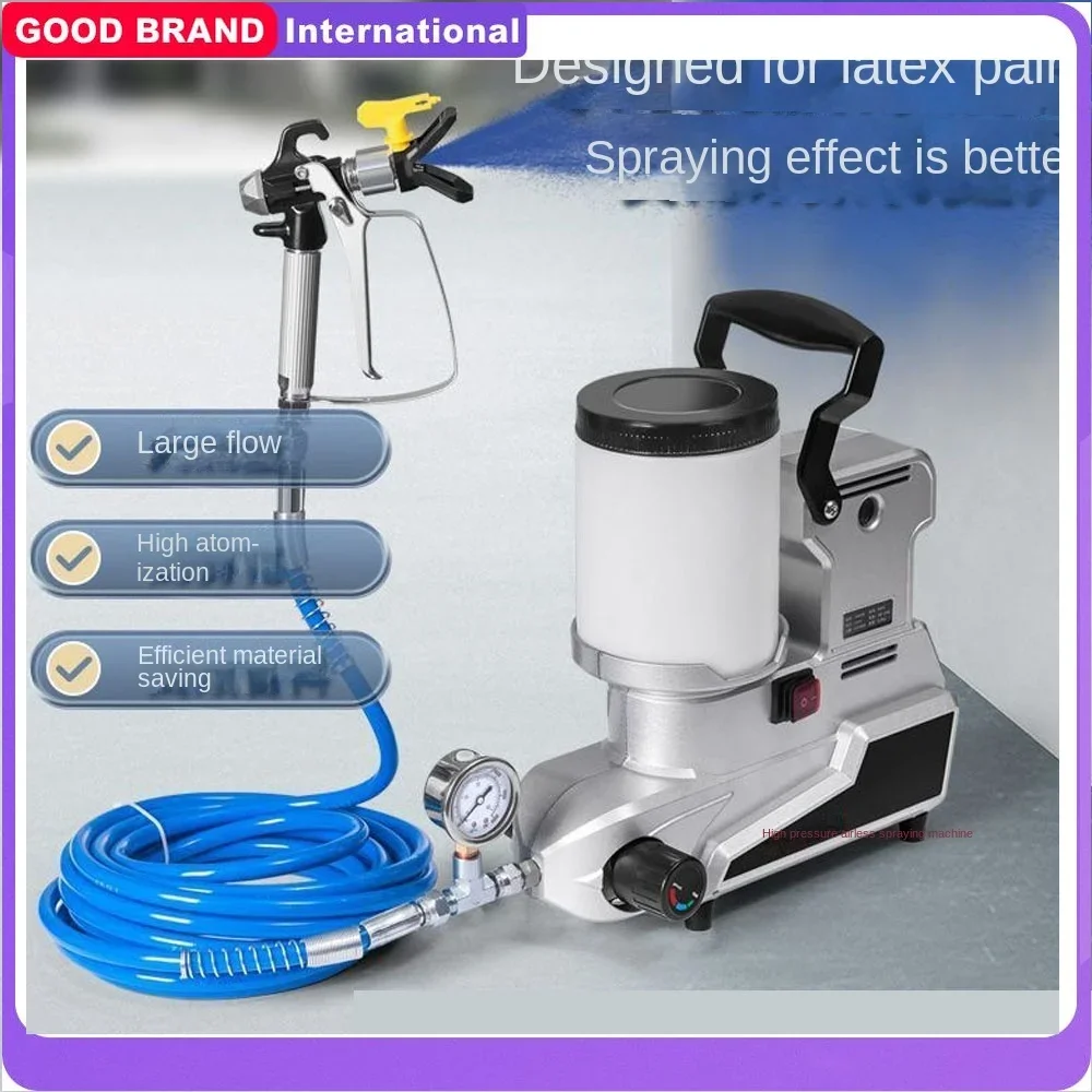 

Electric High Pressure Airless Paint Sprayer New Multifunctional 1600W Portable Airless Sprayer Latex Paint 2L