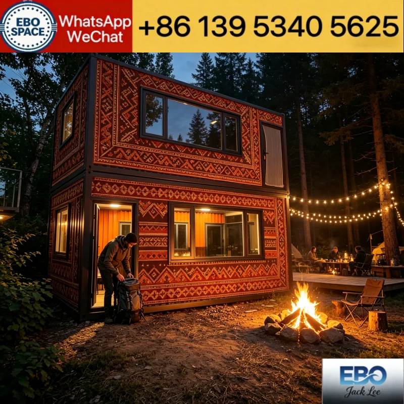 Luxury Fold Out Expandable Container House Prefab Modular Home With Balcony Resort Homestay Villa