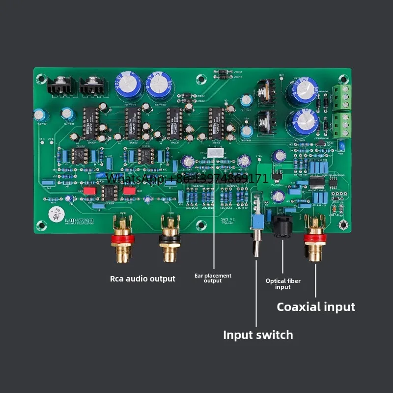 PCM56 Dual Parallel Decoder Board Fiber Coaxial Optical Audio DAC Module 16BIT 48KHz HiFi Audio Decoding Circuit Board