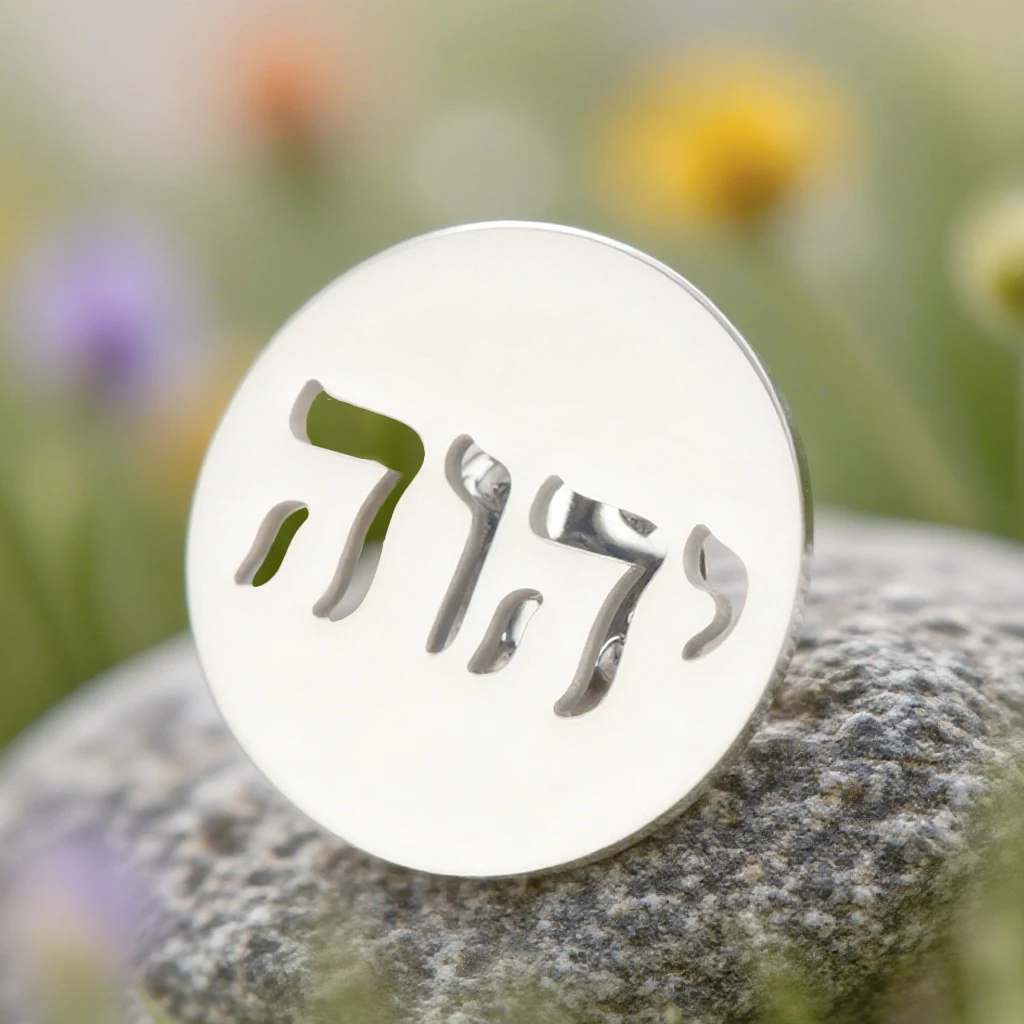 Dawapara Yahweh YHWH Hebräisches Alphabet Brosche Pins Bibelvers Jehovah Jüdischer Name Gottes Edelstahlschmuck – Detail 6