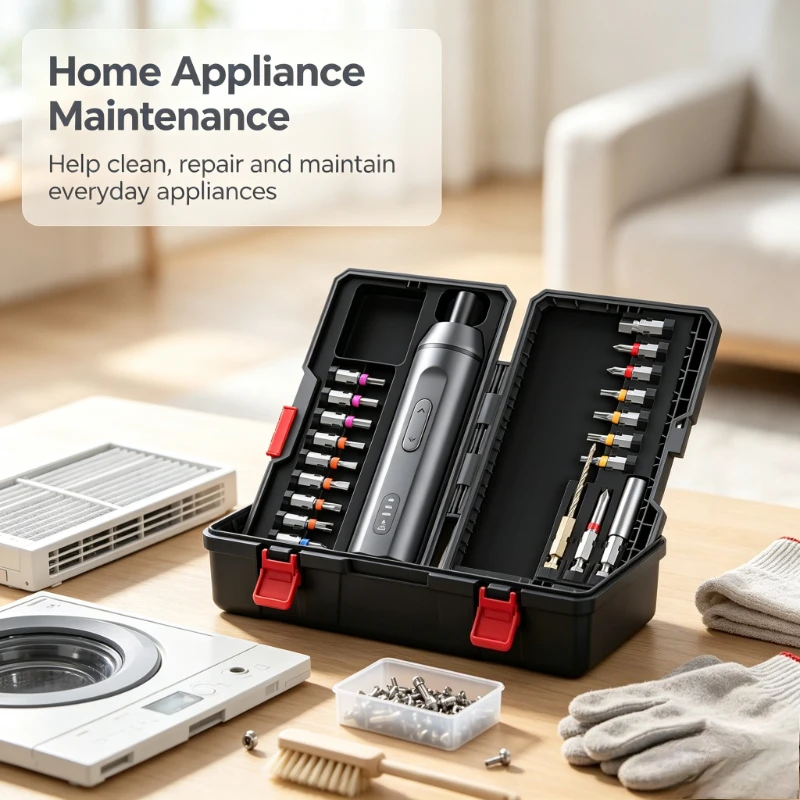 Electric Screwdriver Family Combination Cordless Lithium Battery Household Portable Small Electric Drill Screwdriver Tool