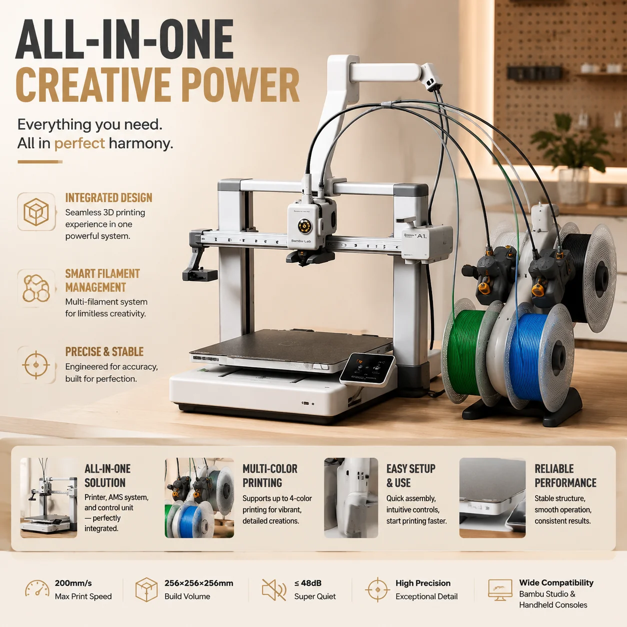 Bamboo Lab A1 Combo 3d Printer - 3D Printing Laboratory recension och pris