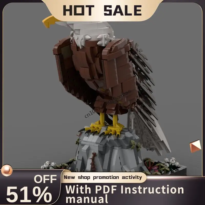 

Новинка, 1468 шт., хит продаж, серия птиц Moc Bbald Eagle, модель строительных блоков, креативные идеи «сделай сам», детские игрушки, подарки на день рождения, кирпичи