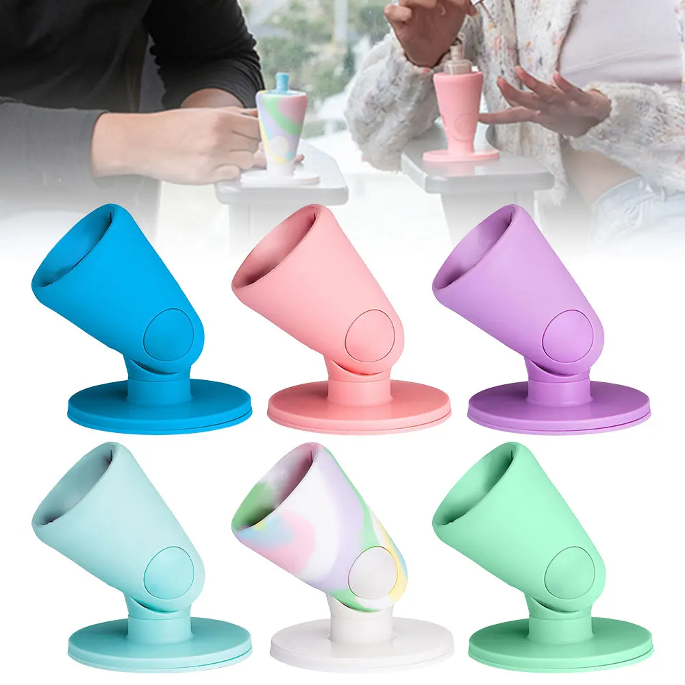 Silicone Nail Polish Holder Anti-Spill Bottle Stand Diy Salon Manicure Nail Organizer Display Stand Nail Art Tools Accessories