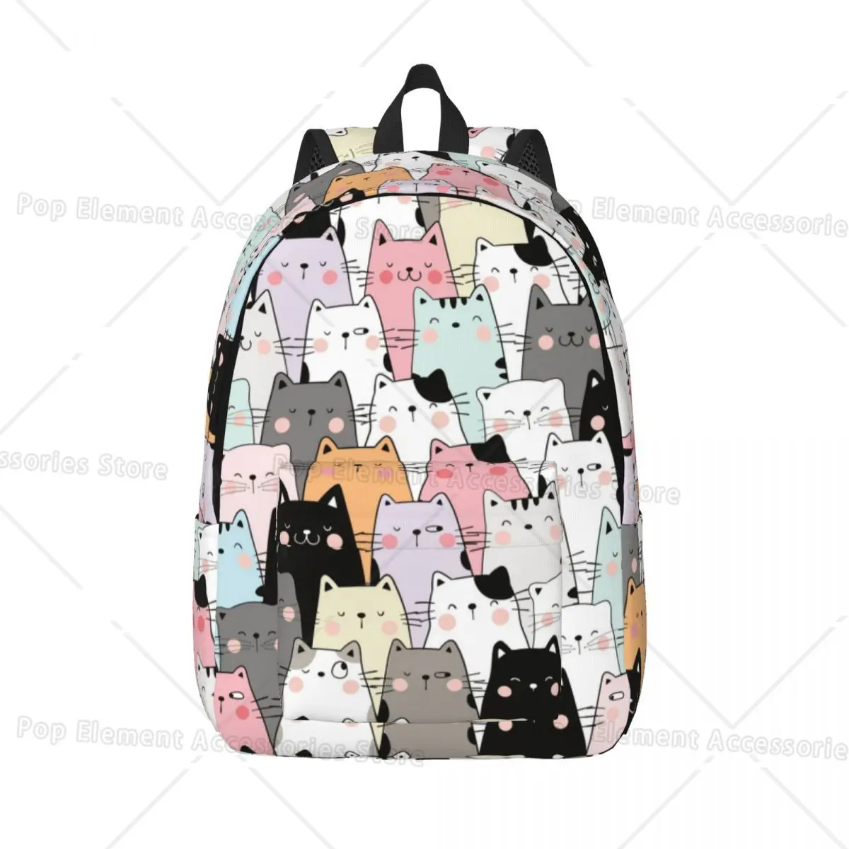 حقيبة ظهر للقطط والرض كاواي للحيوانات الأليفة للأولاد والبنات من البوليستر حقائب ظهر للسفر متينة ومضحكة للمدرسة الثانوية