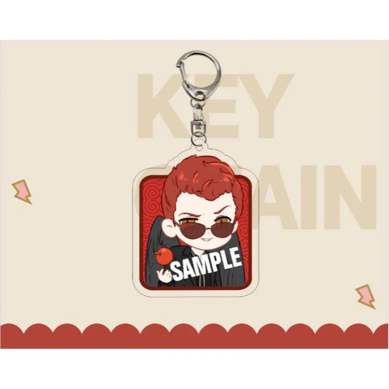 Good Omens Crowley‌ Aziraphale‌ Original Fan Acrylic Angel Devil Publicized Personality School Bag Keychain Pendant Peripherals