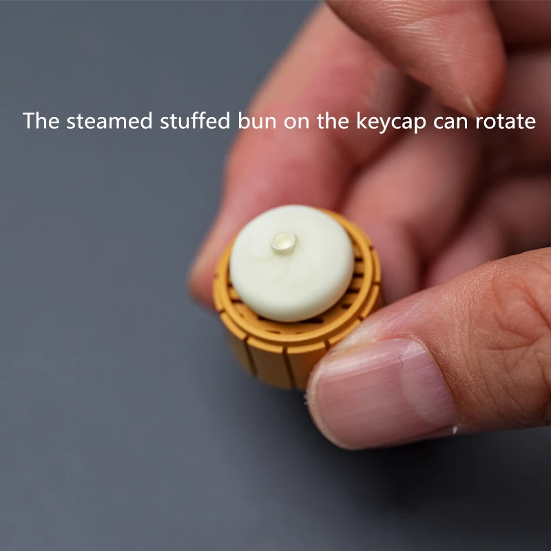 

1 Piece Manual Steamed Stuffed Bun Resin Keycap Rotatable Personality Key Cap For MX Switch Mechanical Keyboard