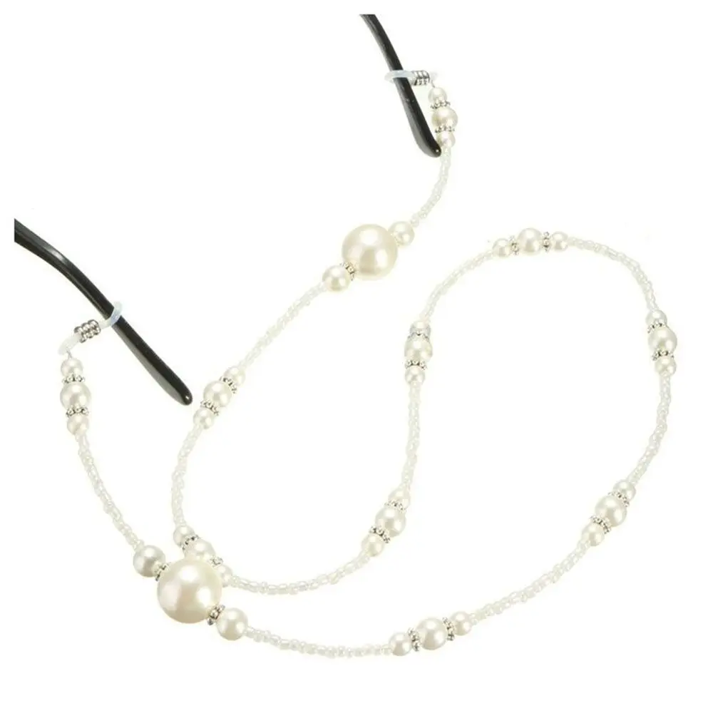 Women Neck Fashion Imitation Pearls Chains Eyeglass String Glasses Cord Sunglasses Strap Holder