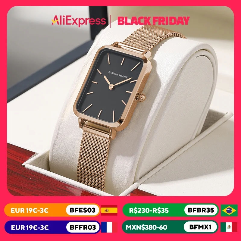 Rectangle Ultrathin Nordic Simple Style Japan Quartz Movement Fashion Stainless Steel Mesh Silvery Bracelet Belt Ladies Watches