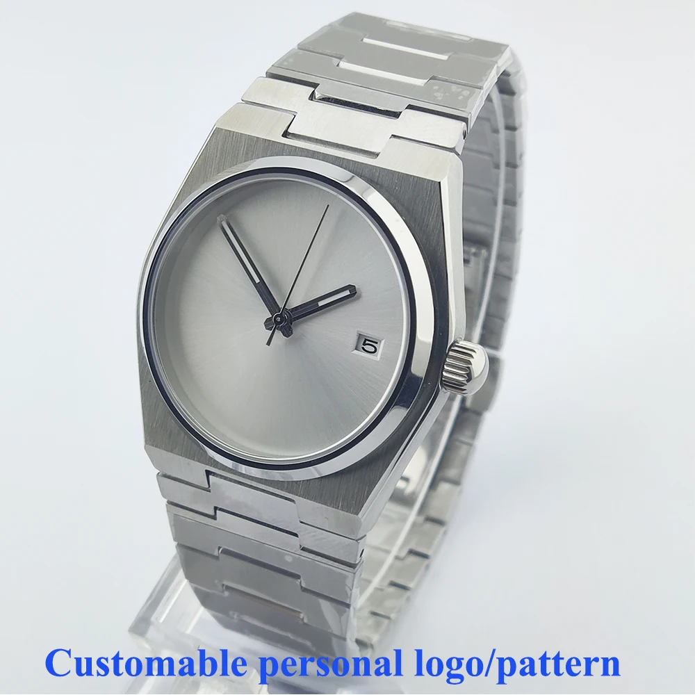40mm Watch nh35 Watch Sapphire Glass Stainless Steel Case Customable Men's Watch Mechanical Movement No Logo Watch Waterproof