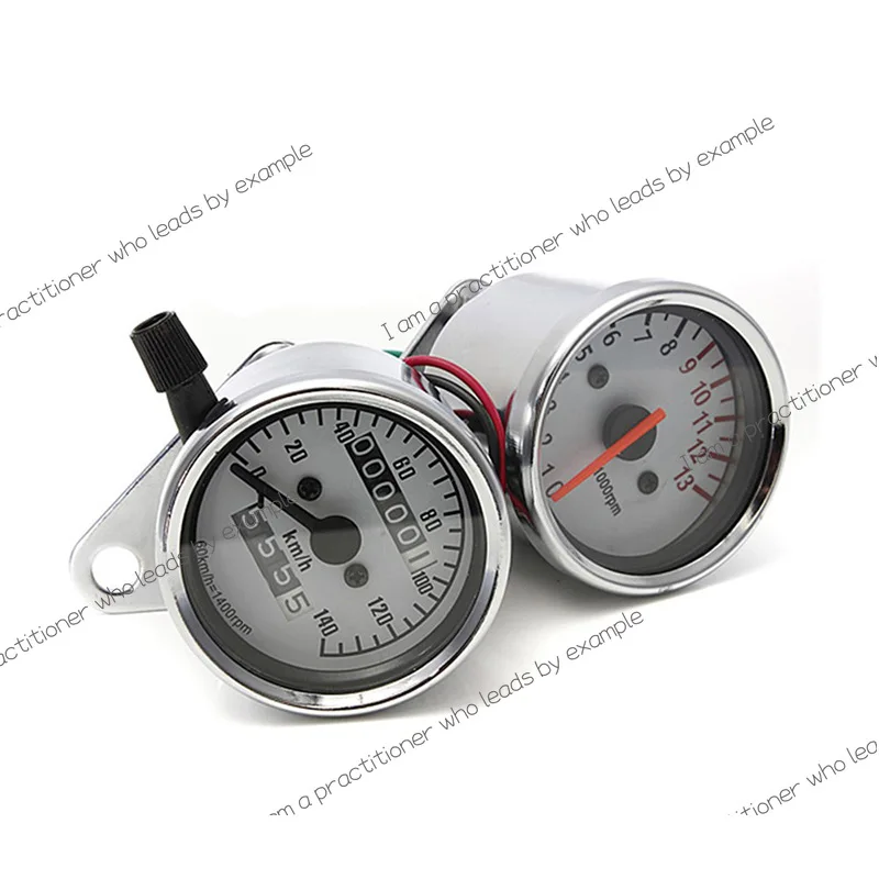 レトロ小型メーター ダブルマイル/モンキー改造オドメーター/タコメーターブラケットセット