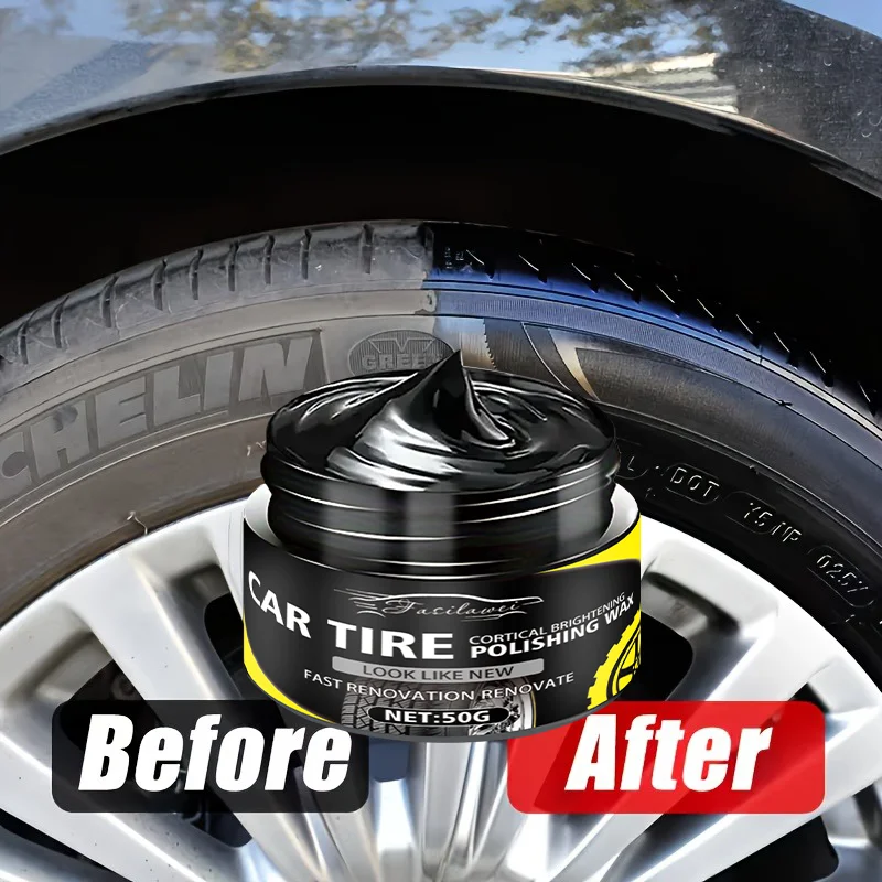 Car tire and plastic component care wax - appearance restoration polishing paste. Suitable for all car models
