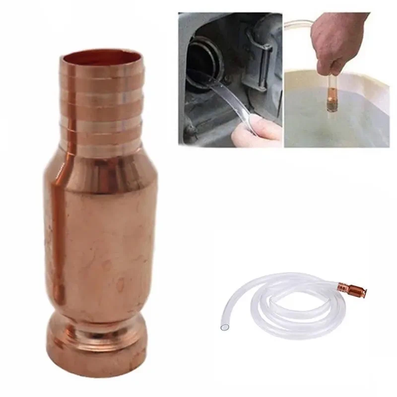 1 PC Copper Siphon, Liquid Transfer Pump, Self-priming Siphon, Siphon Connector, Gasoline, Diesel, Valve