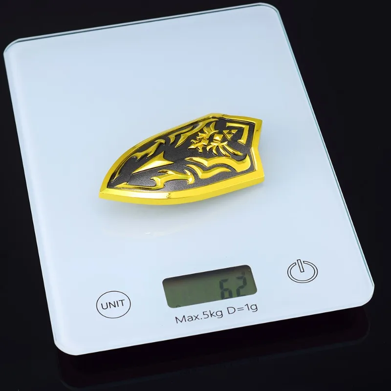 9.5cm/3.74in Zeldaa Kingdom Tears Sky Espada Guarda Escudo Clã Real Arma Modelo Artesanato Decorações Ornamentos Coleções Desktop