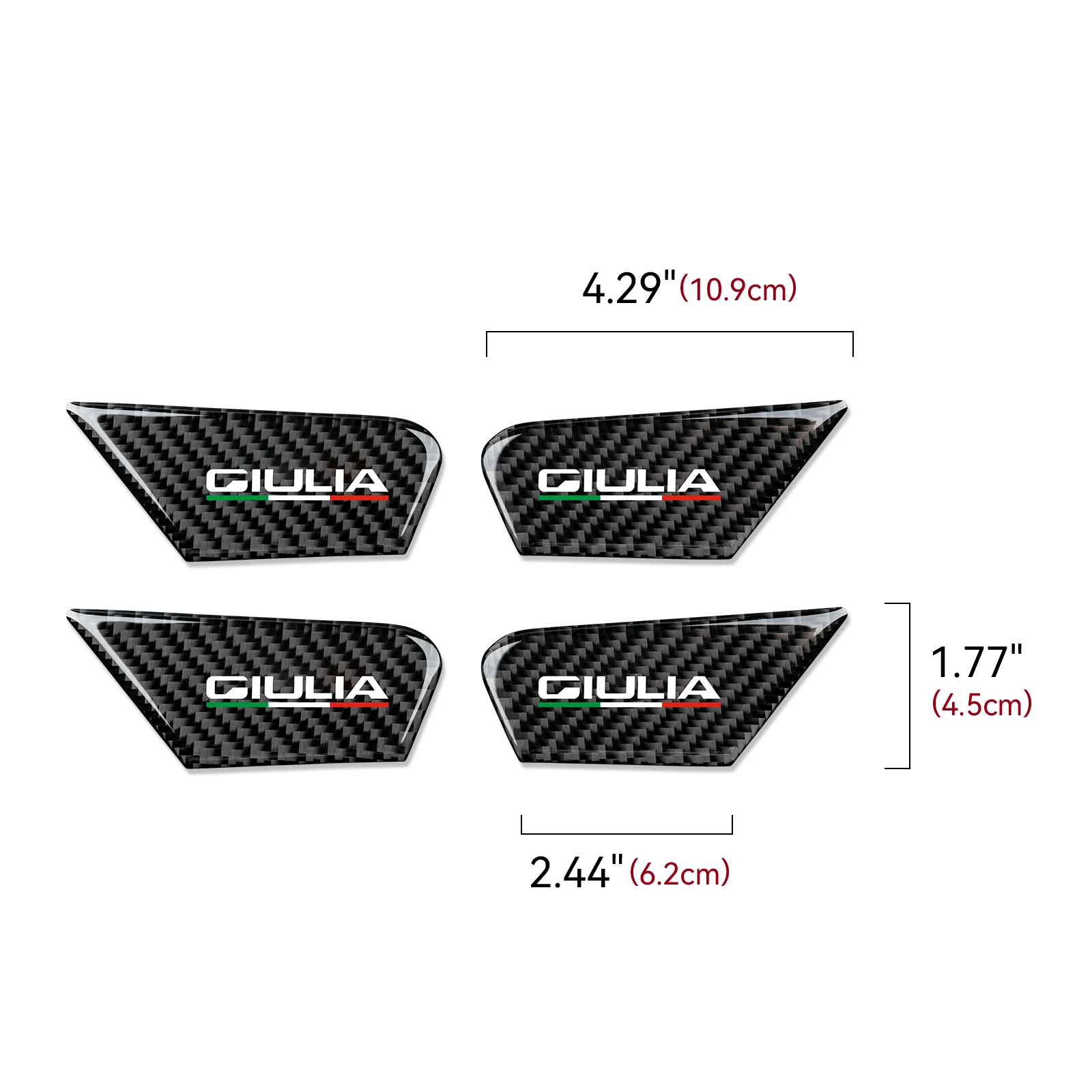 Für Alfa Romeo Giulia 952 2016–2027, Innentürschüssel-Schutzplatte, Innenaufkleber aus Kohlefaser, Zubehör für Autotürverkleidungen. – Detail 9
