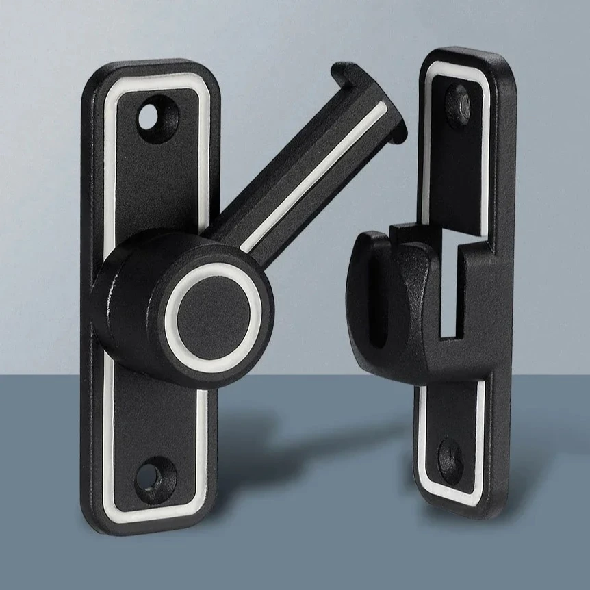 

Black Luminous Barn Door Latch Lock For Locking Sliding 90 Degree Right Angle Bathroom Door Bolt Home Hardware Accessories