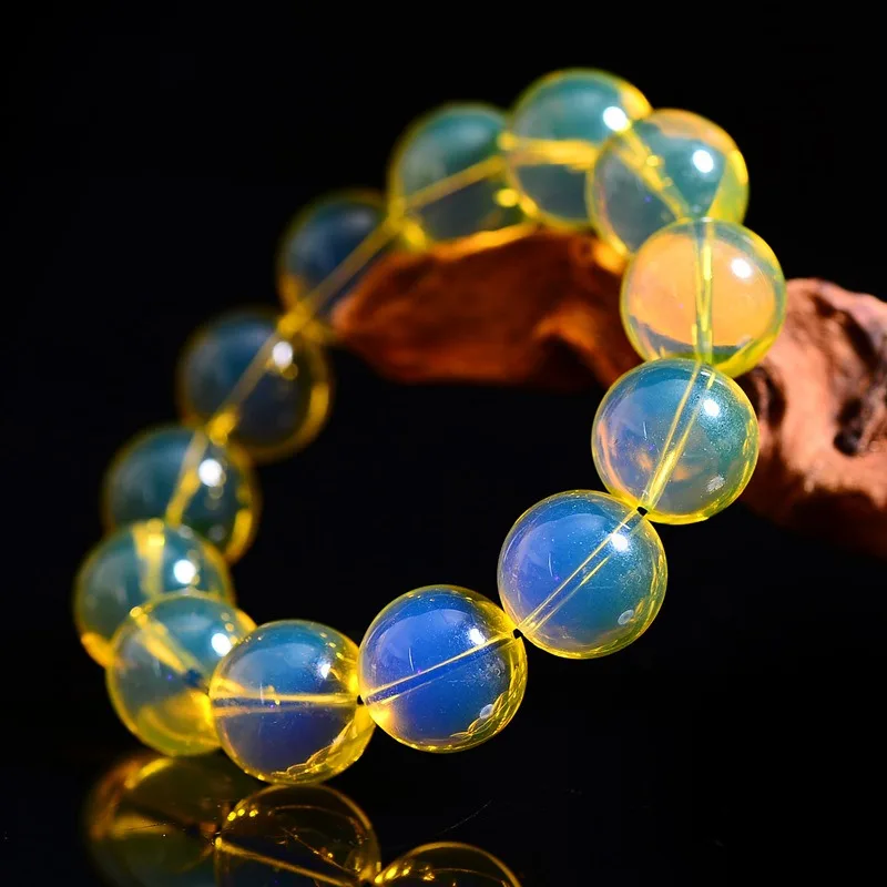 Beeswax Bracelet Lanpo Pearl Single Ring Bracelet Water Purification Blue