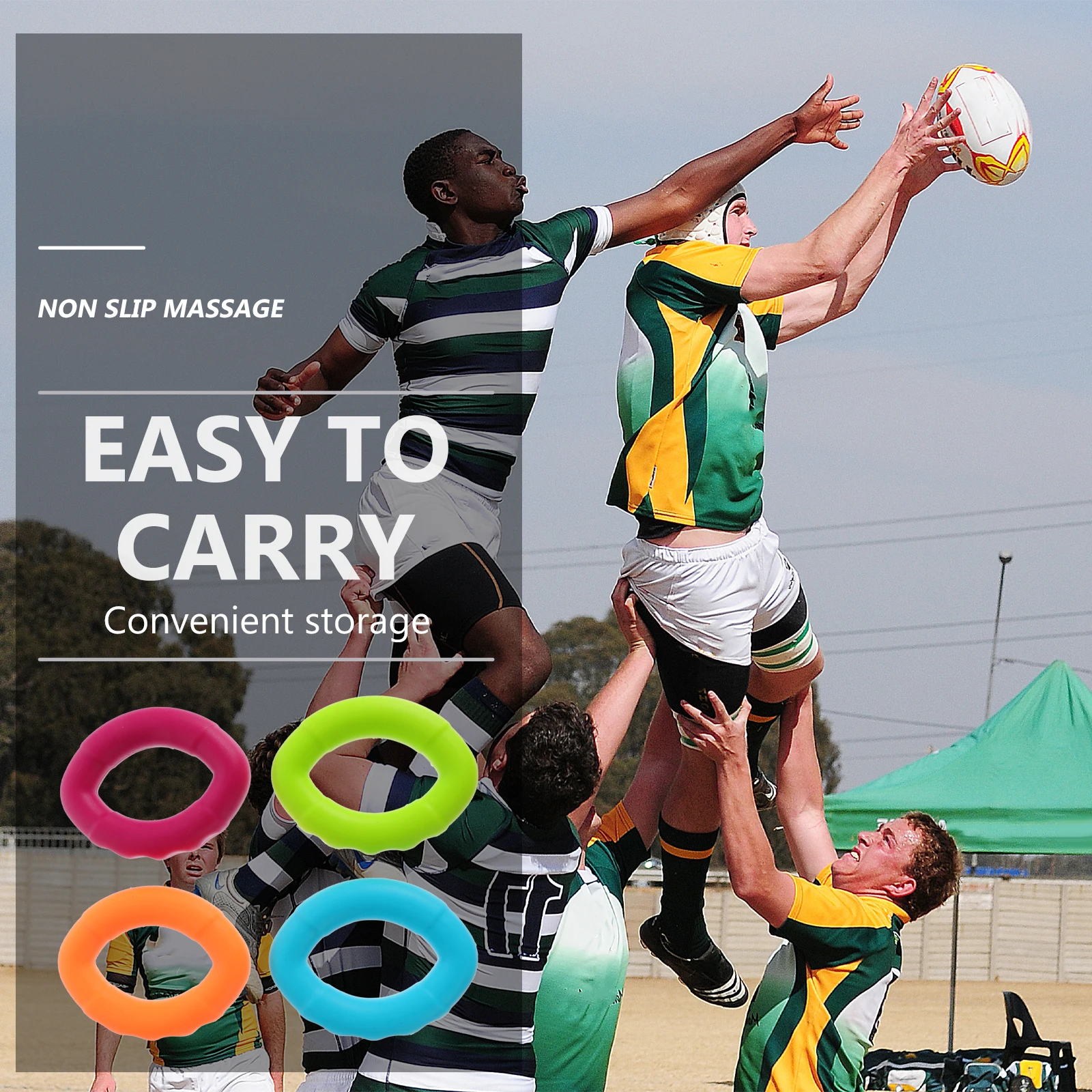 

4pcs Silicone Grip Hand Strengtheners Toughness Elastic Molding Smooth Surface Palm Size For Home Travel Fitness Training Hand