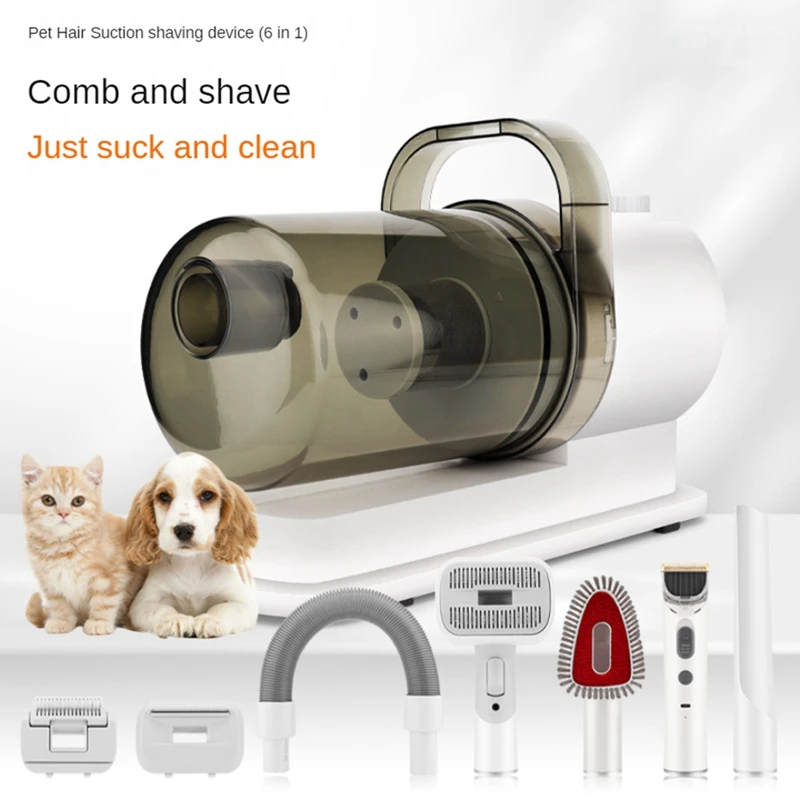 1 Set Cats Dog Vacuum Pet Grooming Tools Hair Remover Pet Grooming Supplies Low Noise EU Plug