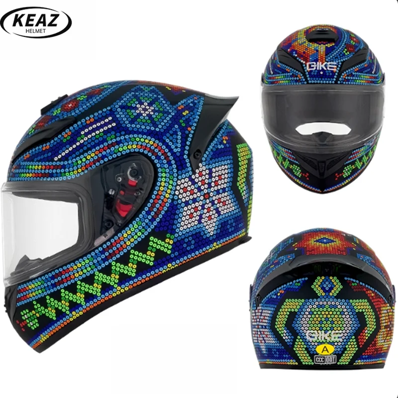 

Модный дизайн, синий бисер, анфас, мотоциклетный шлем для мужчин, различные климатические приключения, туристические Capacete Moto