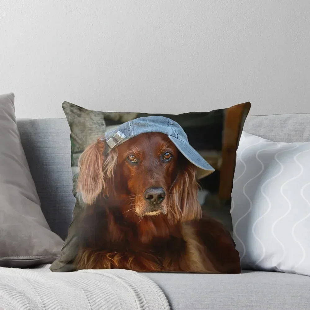 

Irish Setter ~ rover ~ Throw Pillow Cushions For Sofa Anime Pillows Aesthetic pillow