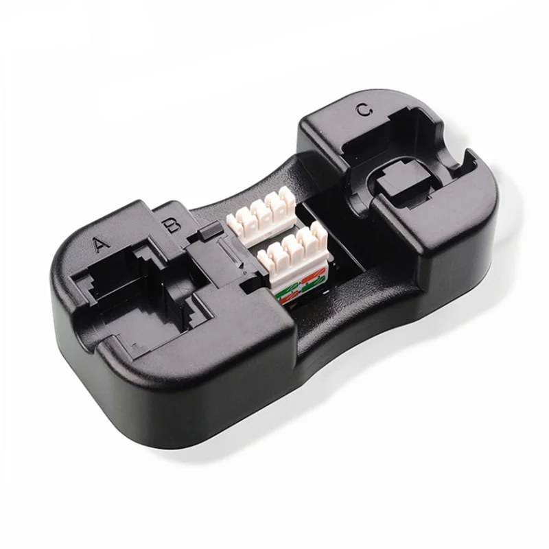 Soporte Universal para módulo de red RJ45 Cat6/Cat5E/Rj11/12 Keystone Jack, soporte de perforación, herramienta peladora de cableado Lan