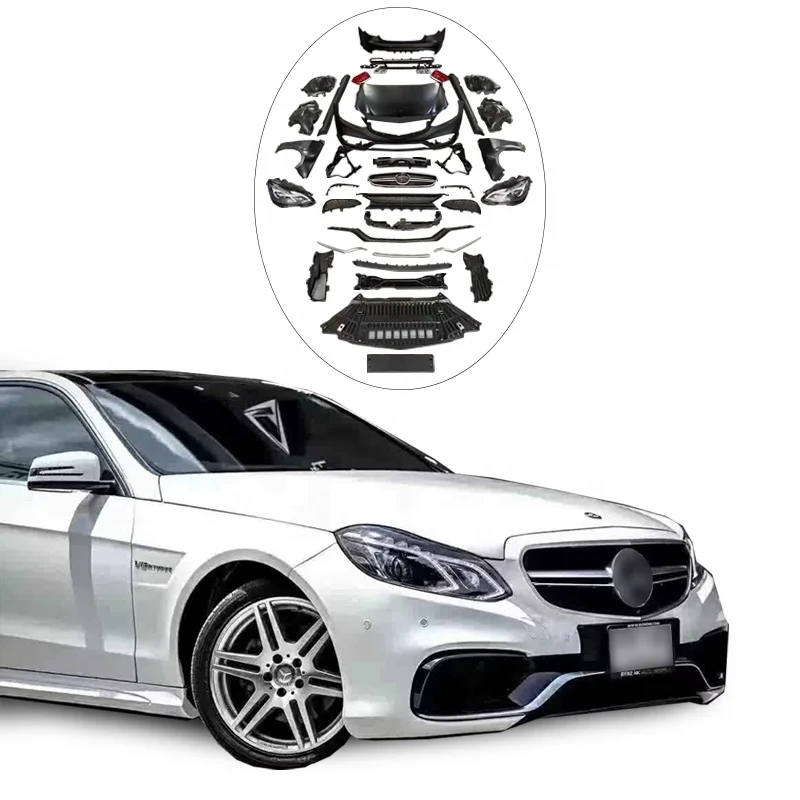 Full Set W212 E63 Body Kit For Mecedes Benz E Class Amg 65 Upgrade Bodykit Facelift Conversion