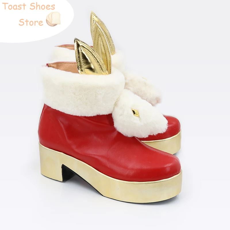 Zapatos de Cosplay de LOL Gwen, botas de Carnaval de Halloween, zapatos de cuero PU, accesorios de Cosplay, utilería de disfraz