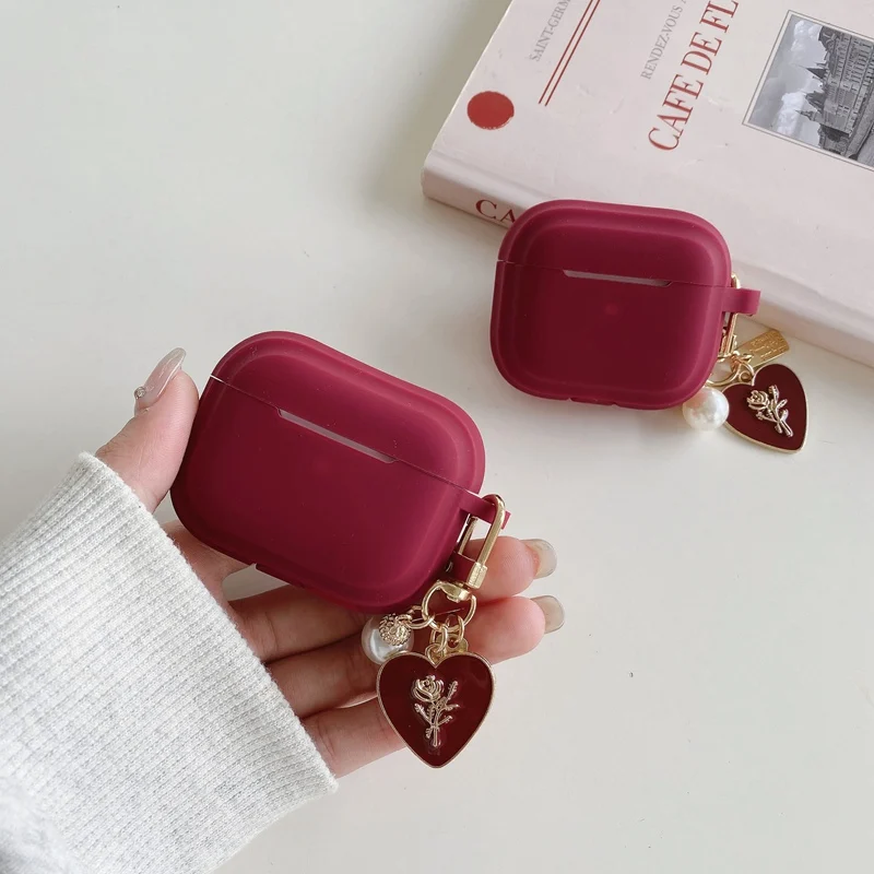 fundas For AirPods Pro Case AirPods 2 flower Pendant Retro style headphone case air pods Pro2 silicone Earphone Cover airpods 3