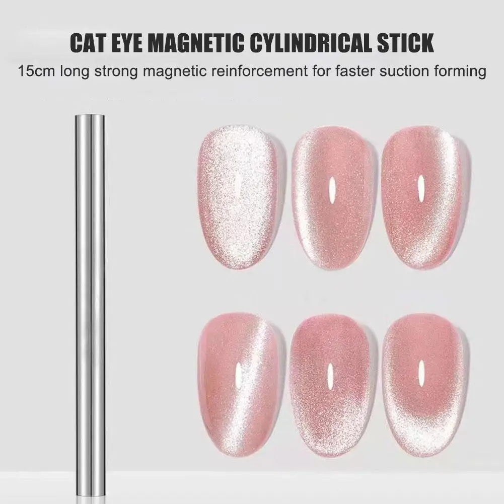 Bâton Magnétique Cylindrique en Forme d'Œil de Chat, Verhéritage à Gel UV, Stylo Magnétique Multifonction Français, Outil de Manucure