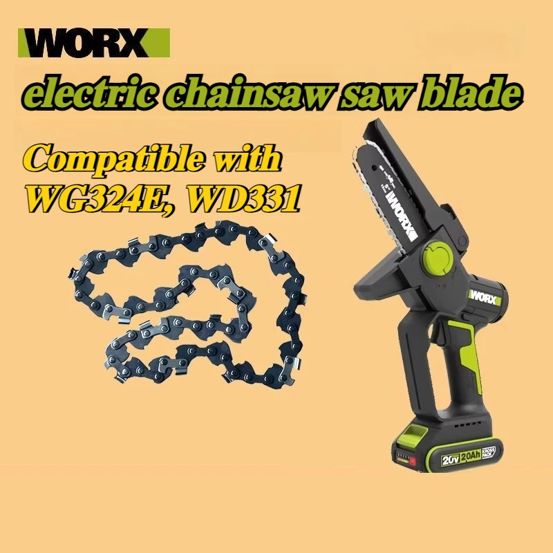

Оригинальное лезвие для цепной пилы WORX WD331 из стали 68Mn, портативные лезвия для электрических цепных пил, подходят для инструментов WORX WG324E, аксессуары для инструментов.