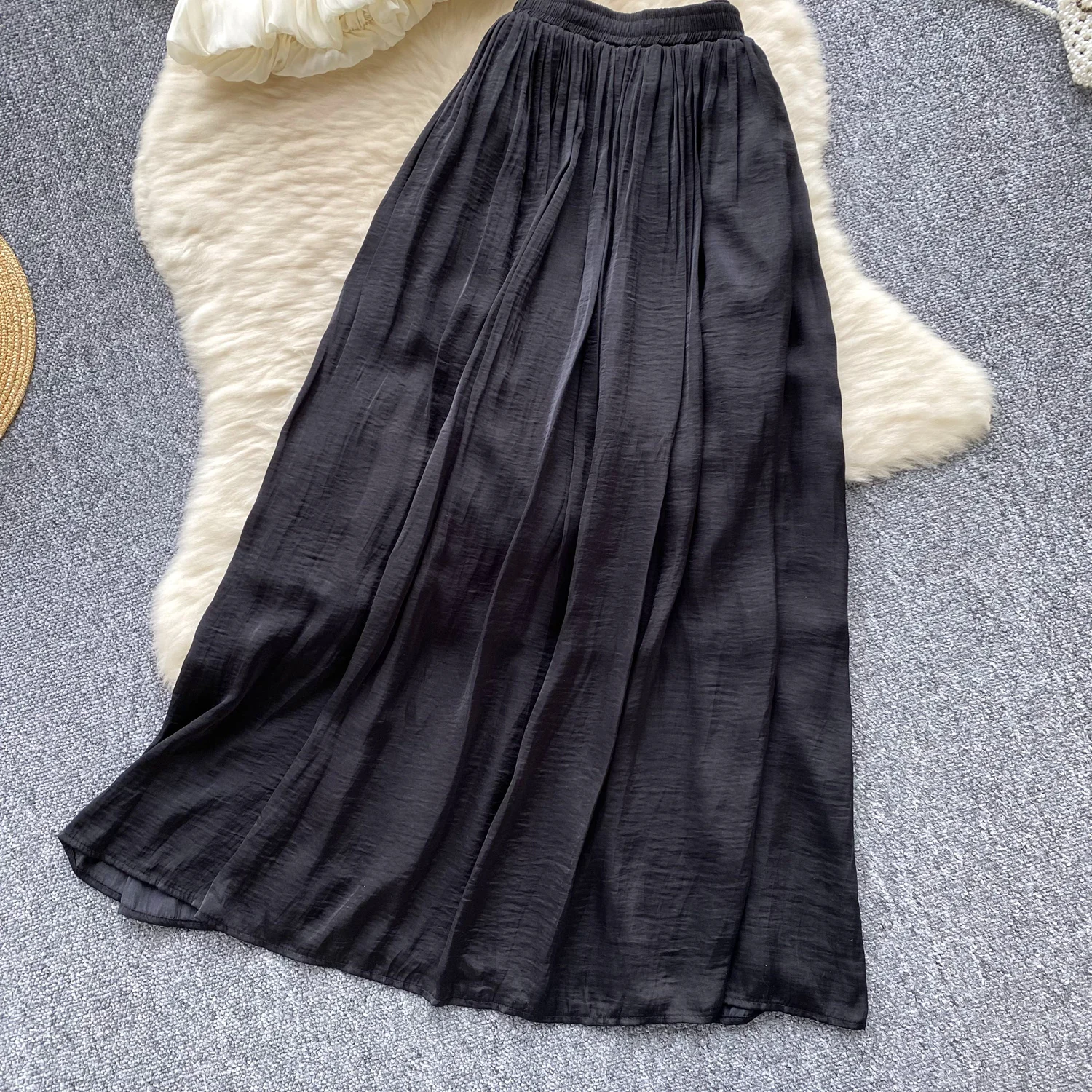 

Ele Summer Outfit for Women Neline Ruffle Svel Top plus Skirt Set Faionable Asymmetrical Splicing Design