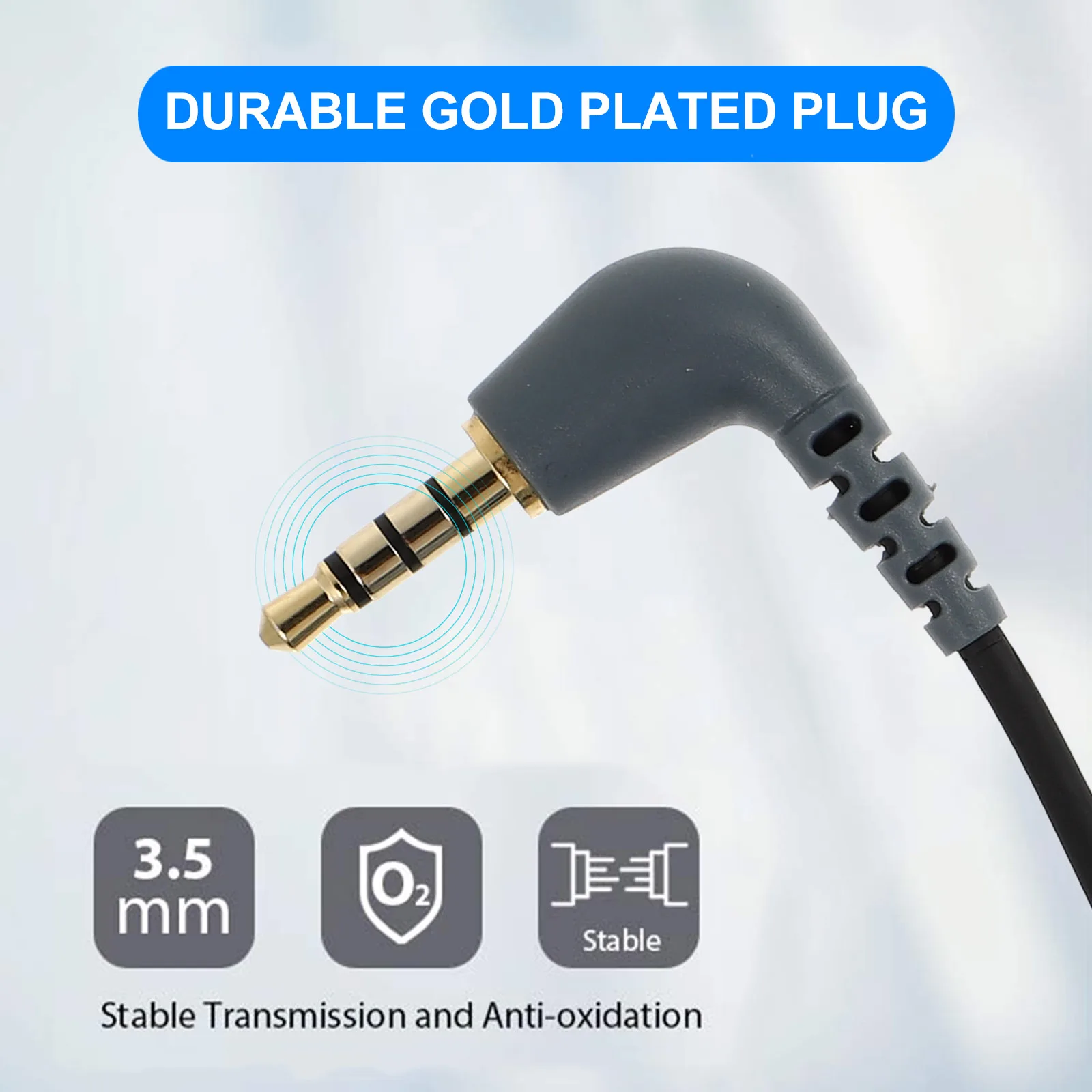 

3.5Mm Audio Conversion Cable Sc7 Trs To Trrs Adapter Microphone Supply Dual Male Converter High Fidelity Noise-Free Transmission