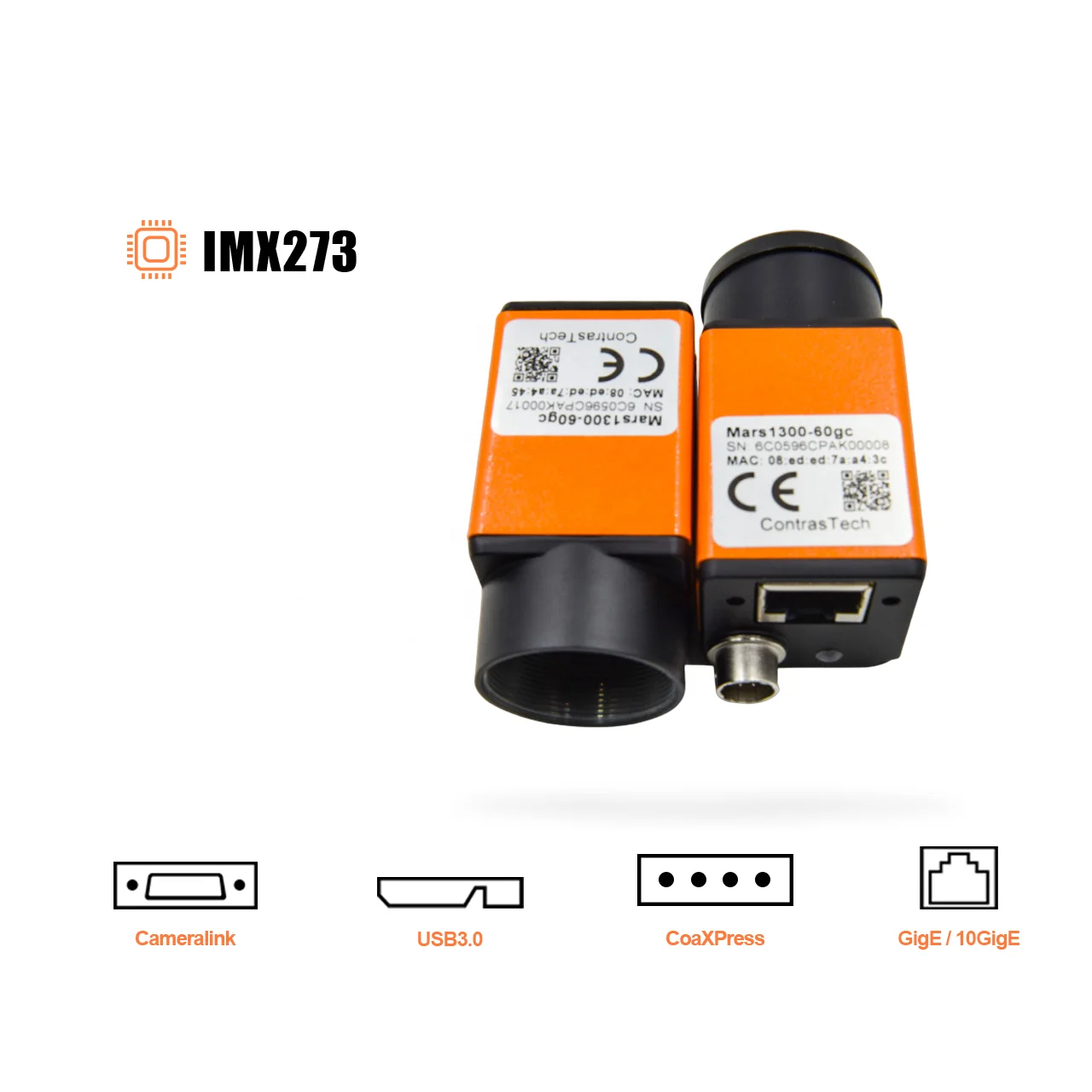 Low Cost 1.5MP IMX273 250FPS Global Shutter HikRobot Vision Python Camera for Machine Vision Quality Inspection