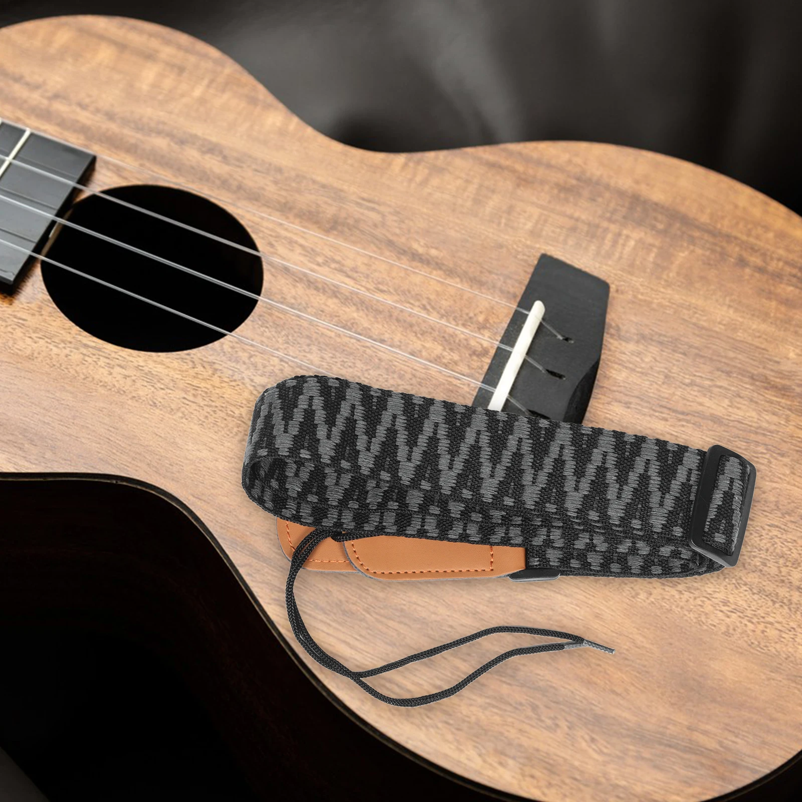 

Vintage Style Ukulele Strap for Kids Adults Ergonomic Nylon Shoulder Belt Compatible with Various Music Instruments