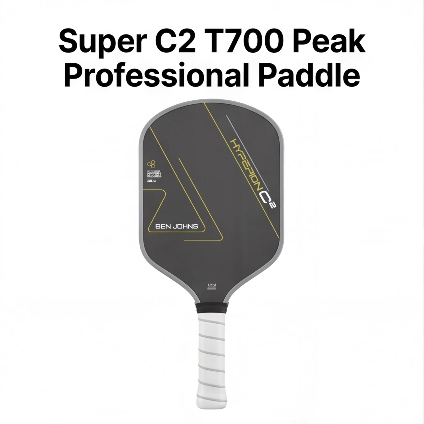

Ben John's Super C2 T700 pickleball paddle, carbon fiber, cold-pressed structure, textured surface, 16mm polymer core