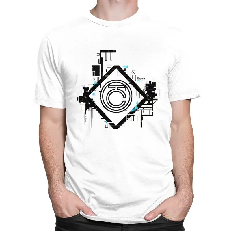 Japanese Tokyo Explorer Techwear T Shirts for Men 100% Cotton Tee Tops Future Tech Street Wear Tshirt Short Sleeve T-shirt