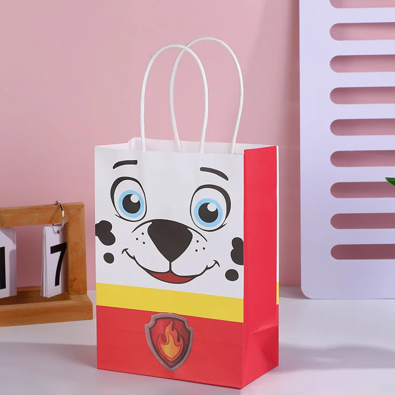 6/12pcs Paw Patrol Tote Bags Paper Candy Cookies Gifts Bag School Decor Girls Boys Toys Baby Shower Birthday Party Decoration