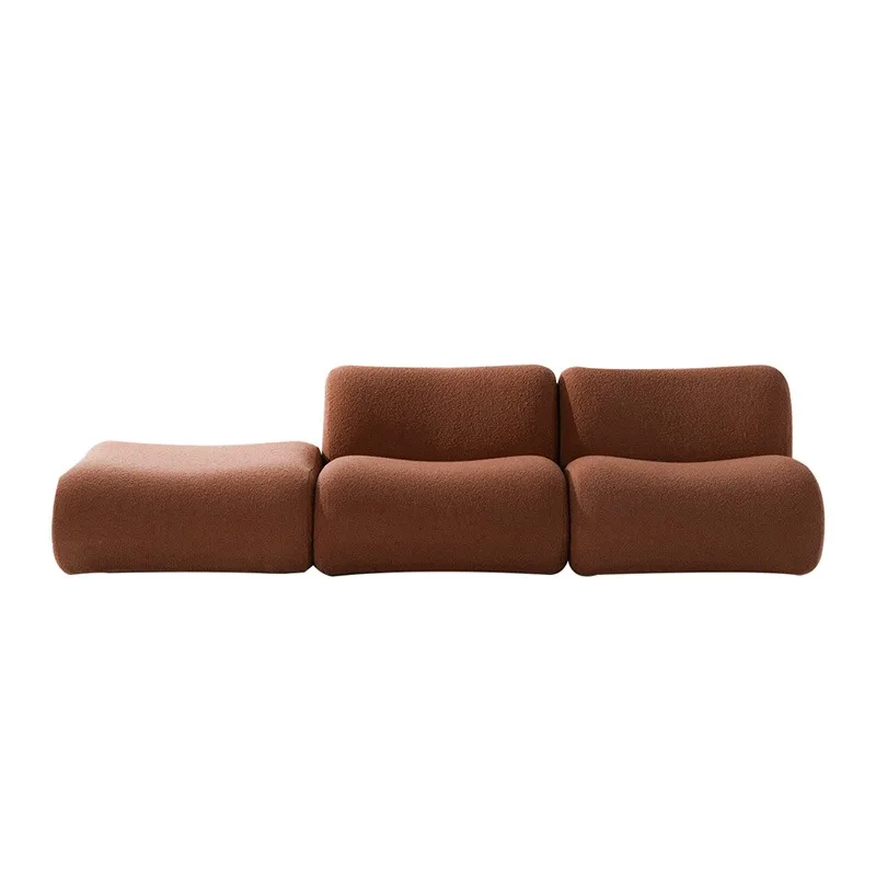 Italian simple straight row sofa beauty salon office rest area reception sofa Internet celebrity home arc