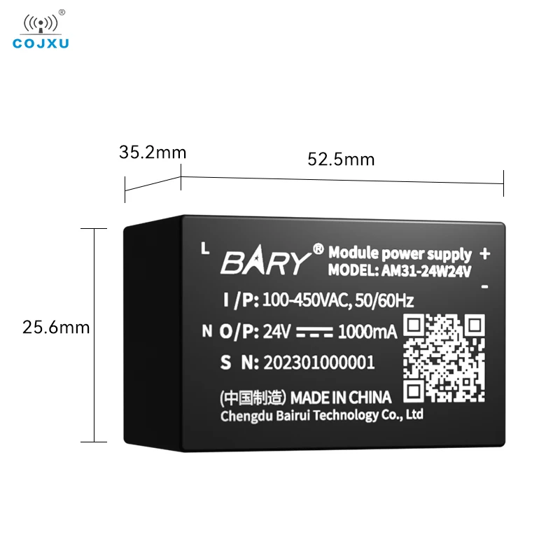 AC-DC Step Down Power Supply Module COJXU AM31-24W24V 24V Low Power Small Size High Reliability Low Ripple