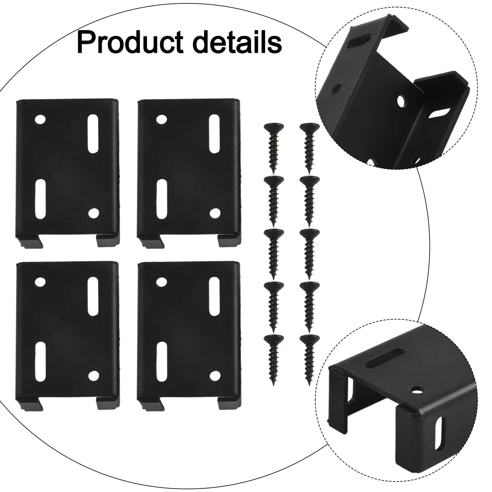 Curved Edge Design Carbon Steel Fence Brackets Effortless Maintenance Long Lifespan Quick Setup For Deck Railings