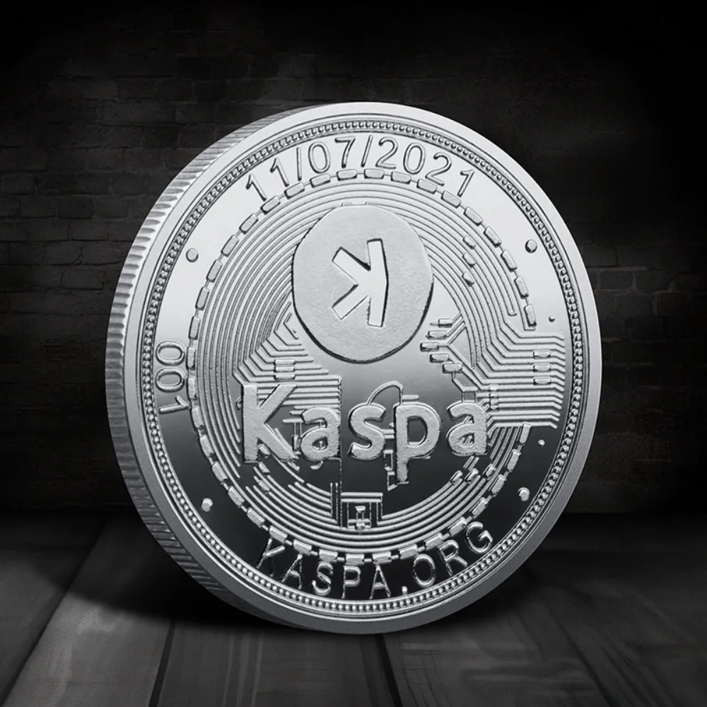 1 قطعة Kaspa USA Ethereum العملات الرقمية الافتراضية الذهبية الفضة مطلي تذكارية عملة جمع هدية تذكارية #5