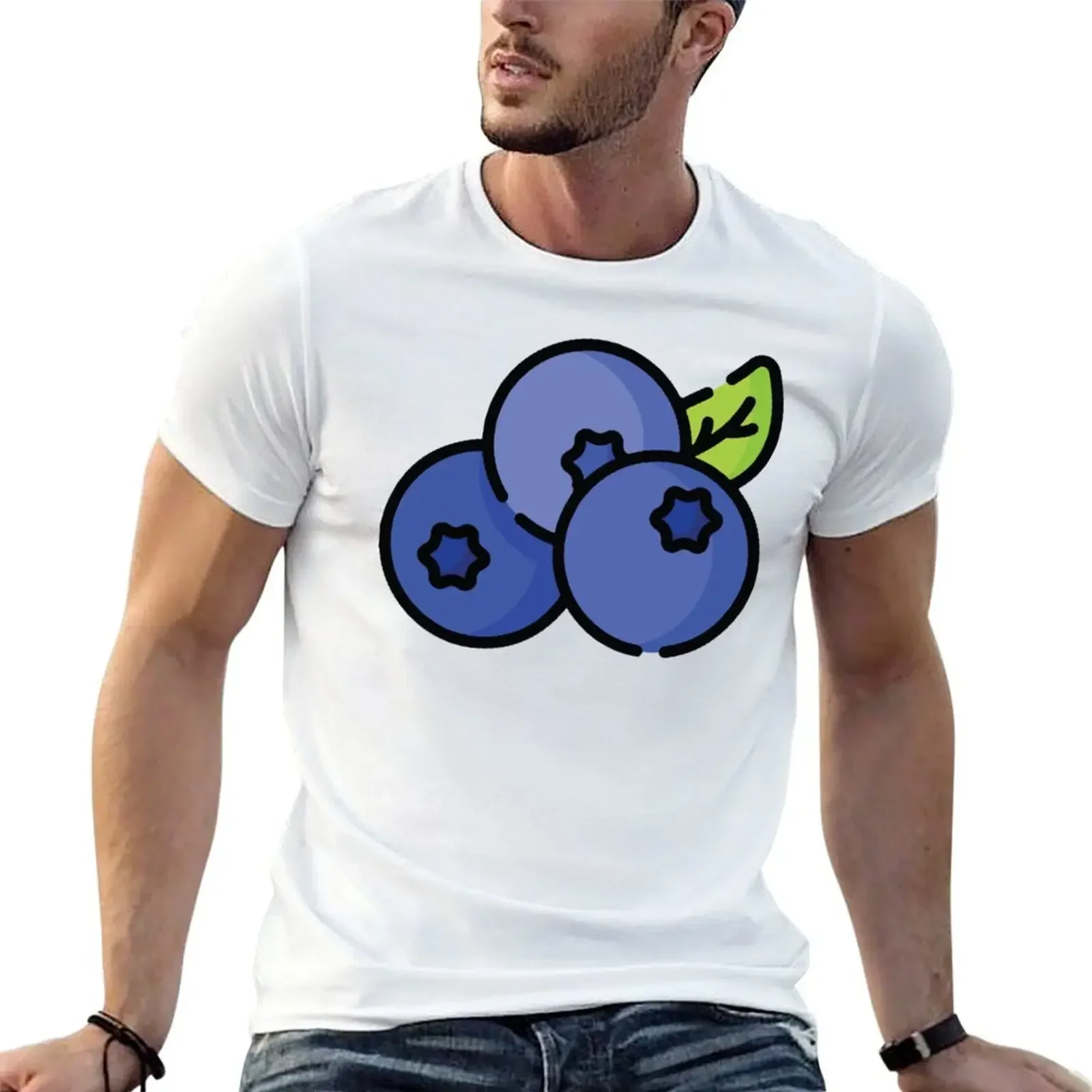 Blueberry pie pattern (3) T-Shirt blanks cute clothes basketball graphic tees luxury clothes men