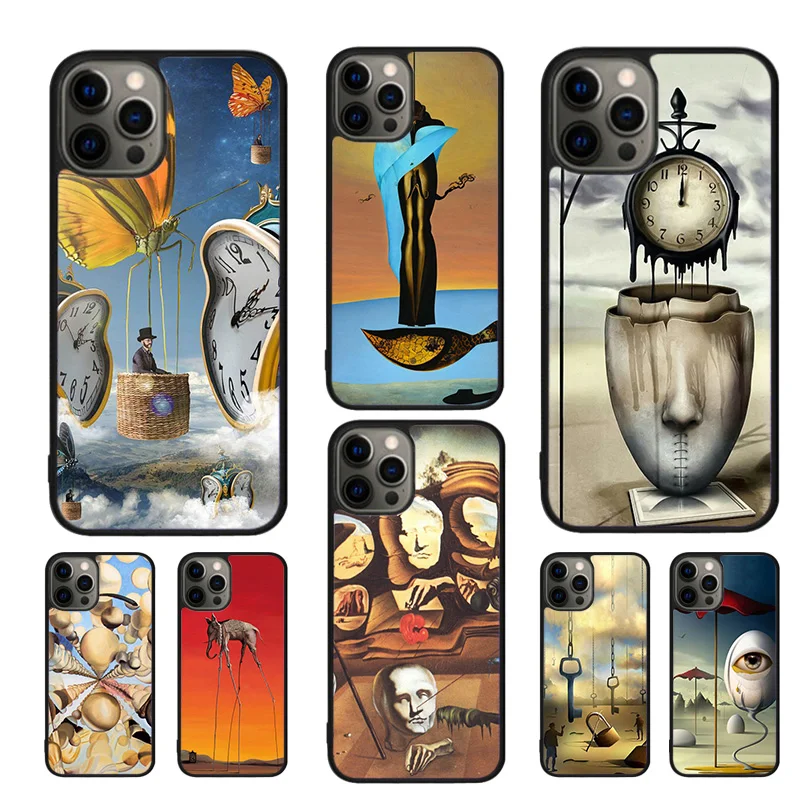 Salvador Dali Art Mobile Phone Cases Cover For iPhone 16 15 14 12 13 mini 11 Pro MAX apple 6 7 8 Plus SE2020 Coque