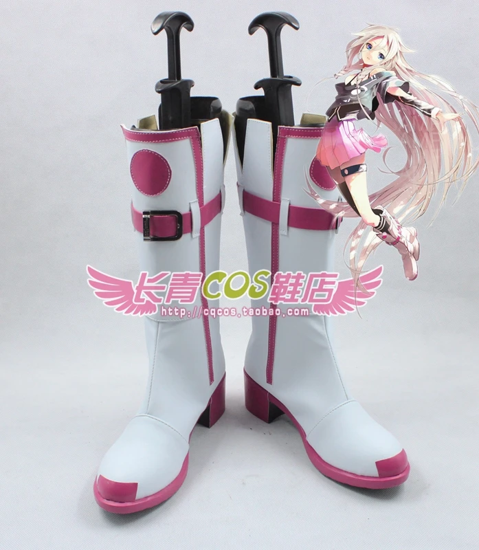 VOCALOID3 ミク IA アニメコスプレ靴ブーツ PU レザーブーツハロウィンカーニバルパーティークリスマスカスタマイズ